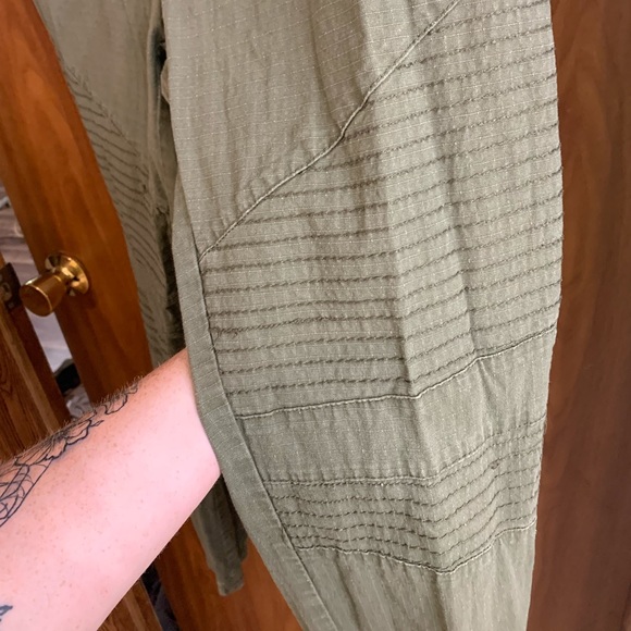 Army green jean joggers - Picture 2 of 5